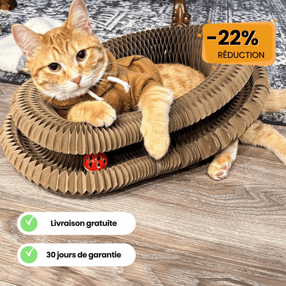 Griffoir Tunnel Modulable Chatonia — Griffoir, Tunnel & Lit