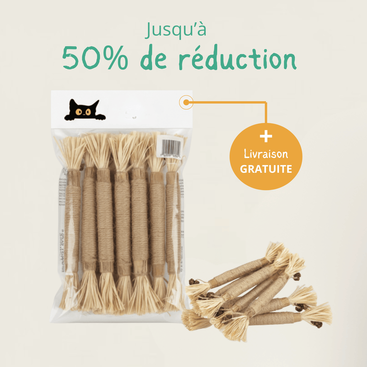 Bâtonnets Matatabi Chatonia — Soin dentaire 100 % naturel