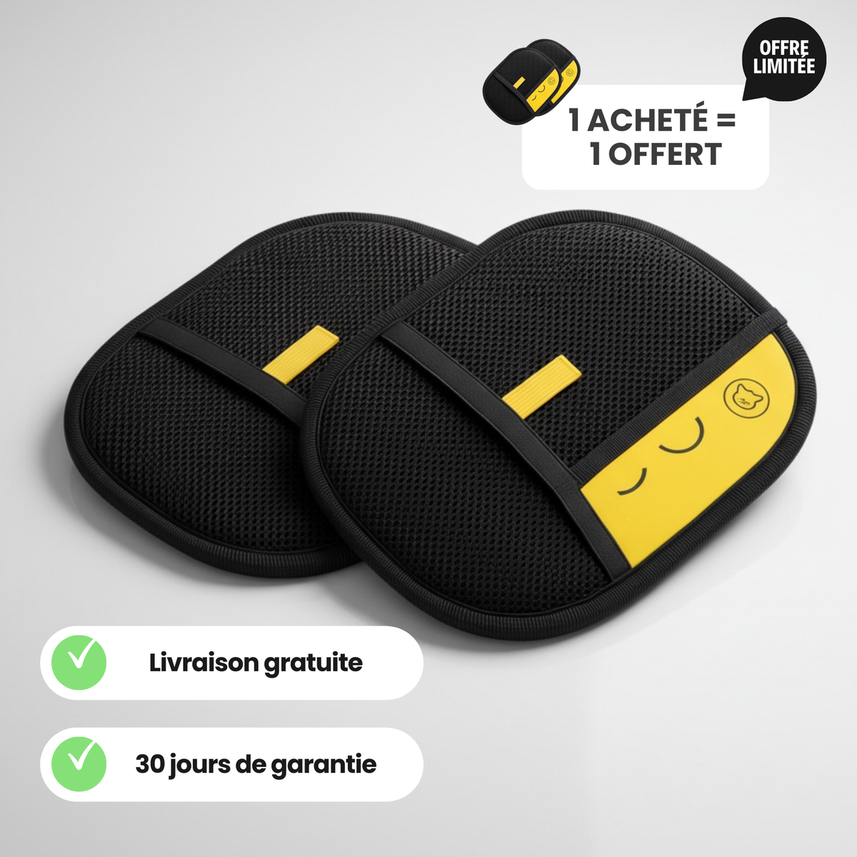 Gant Anti-Poils Chatonia — Brosse, masse et ramasse les poils