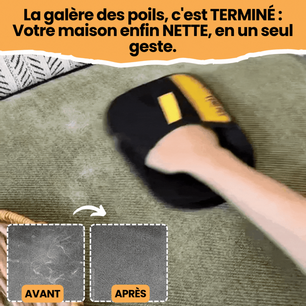Gant Anti-Poils Chatonia — Brosse, masse et ramasse les poils