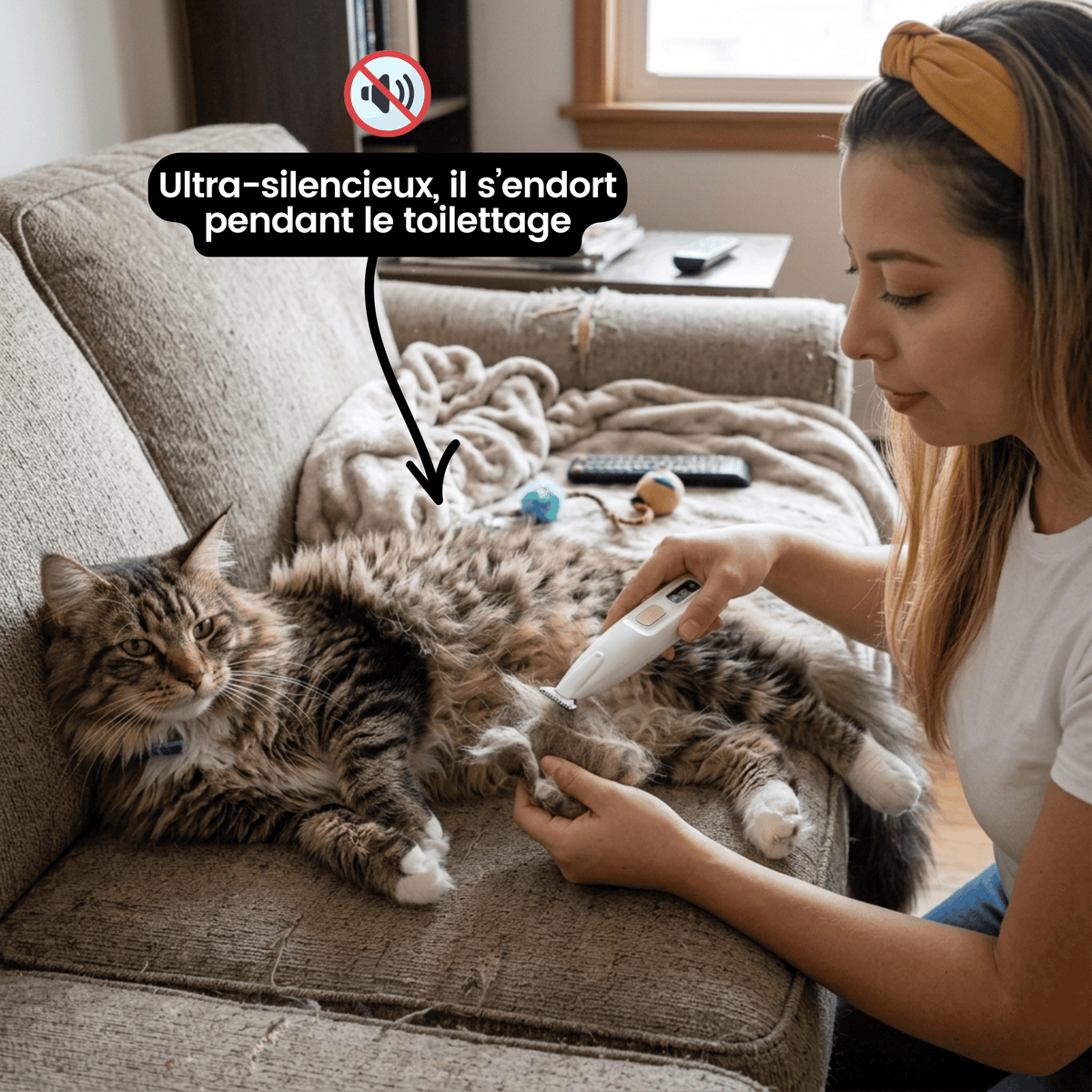 Tondeuse Silencieuse Chatonia — Toilettage Doux & Sécurisé