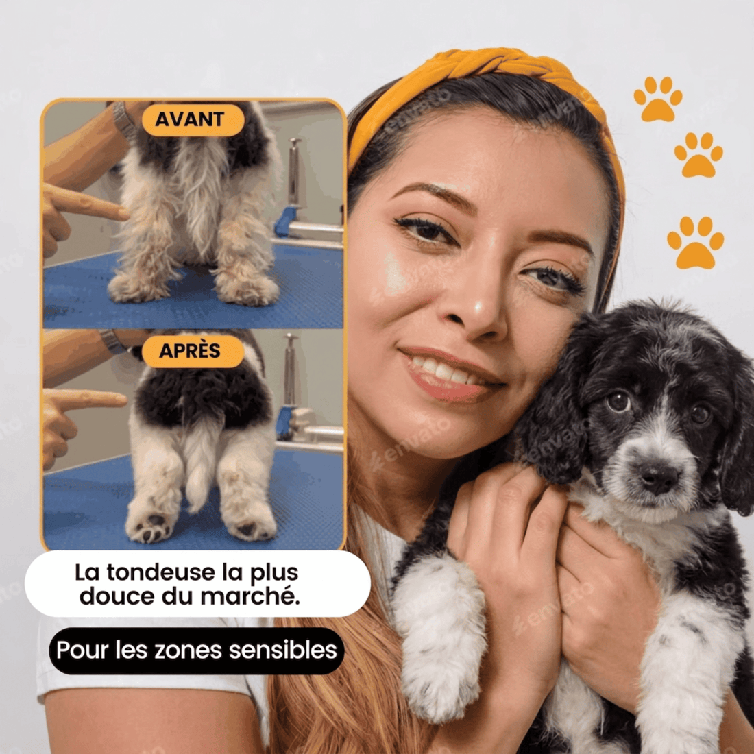 Tondeuse Silencieuse pour Chien Chatonia — Sans Fil