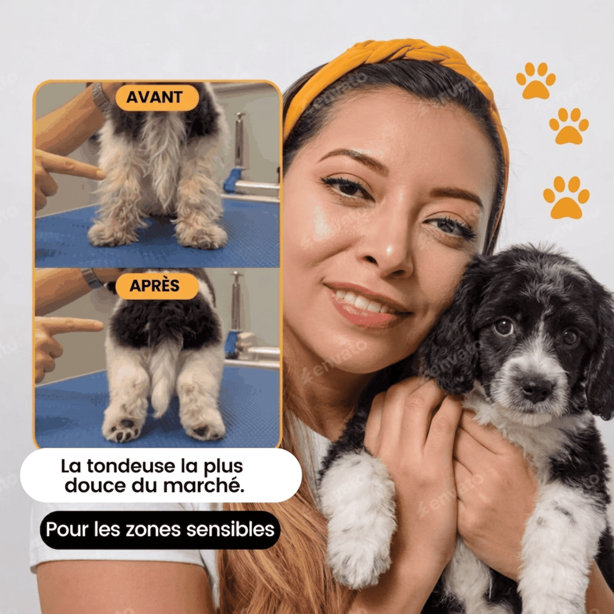 Tondeuse Silencieuse pour Chien Chatonia — Sans Fil