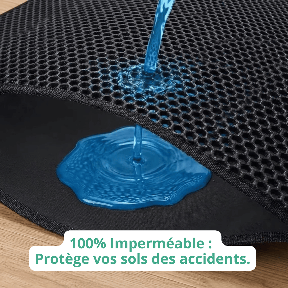 Tapis de Litière Double Couche Chatonia — Zéro grain dans la maison
