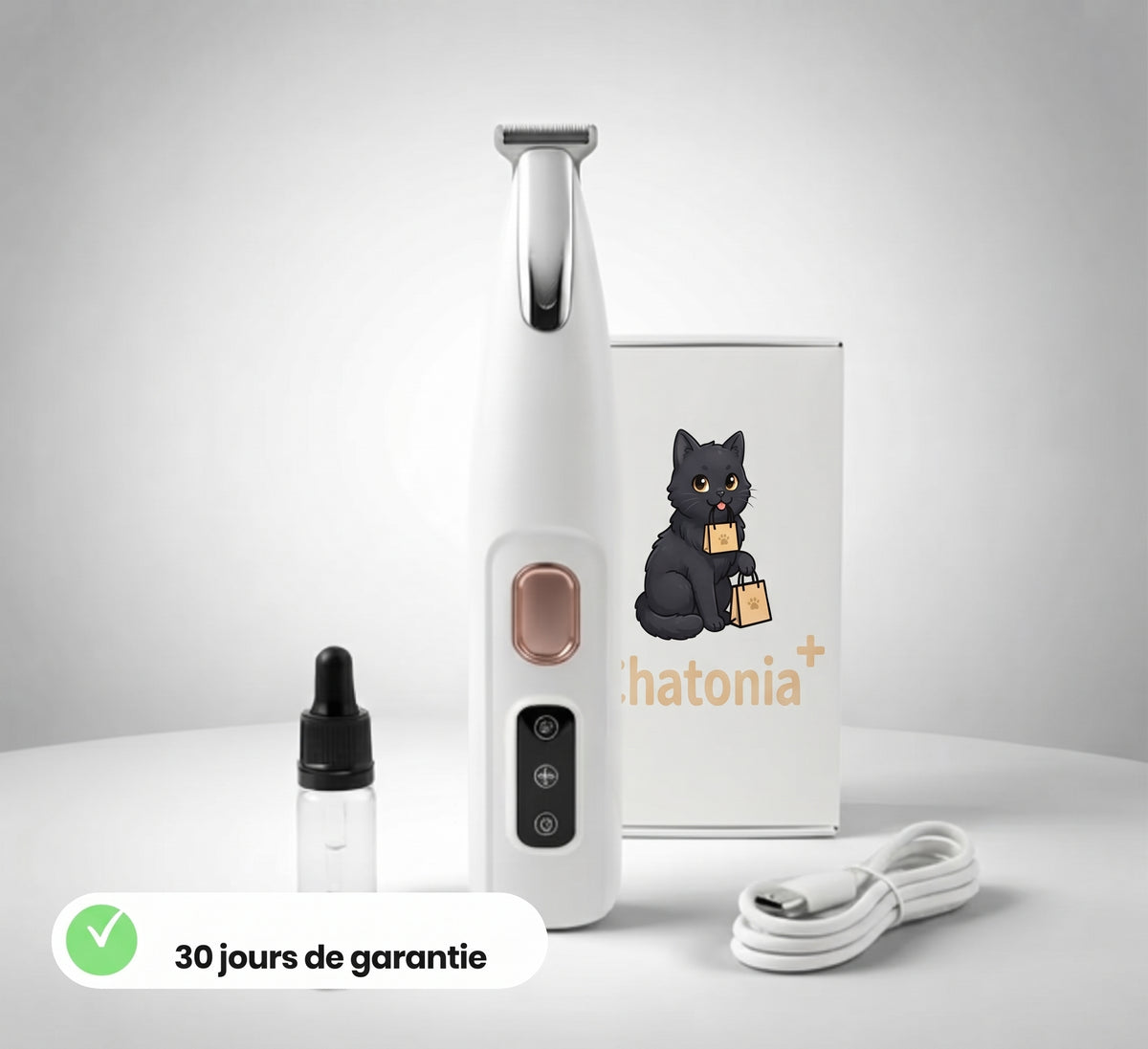 Tondeuse Silencieuse Chatonia — Toilettage Doux & Sécurisé