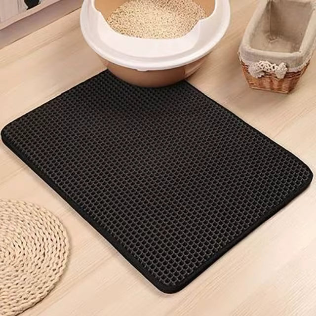 Tapis de Litière Double Couche Chatonia — Zéro grain dans la maison