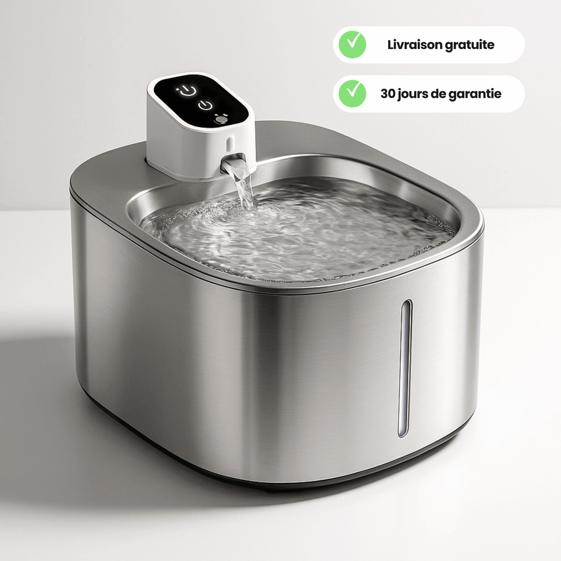 Fontaine Sans Fil 4 L Inox Chatonia — Premium